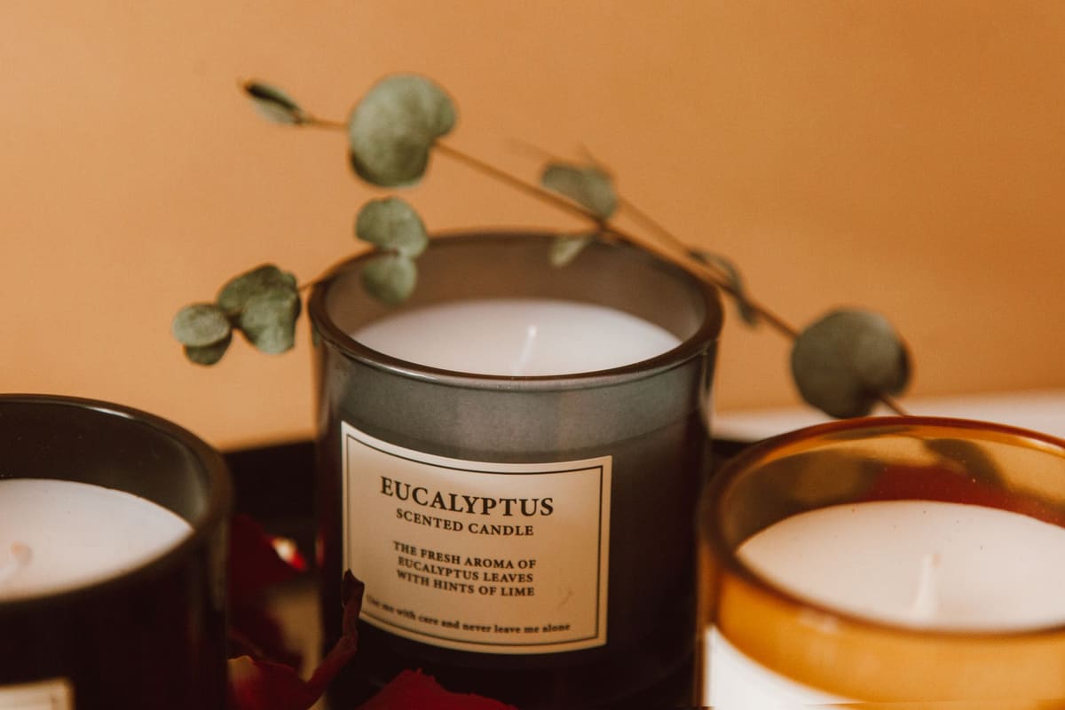 Velas de soja de artesãs da região